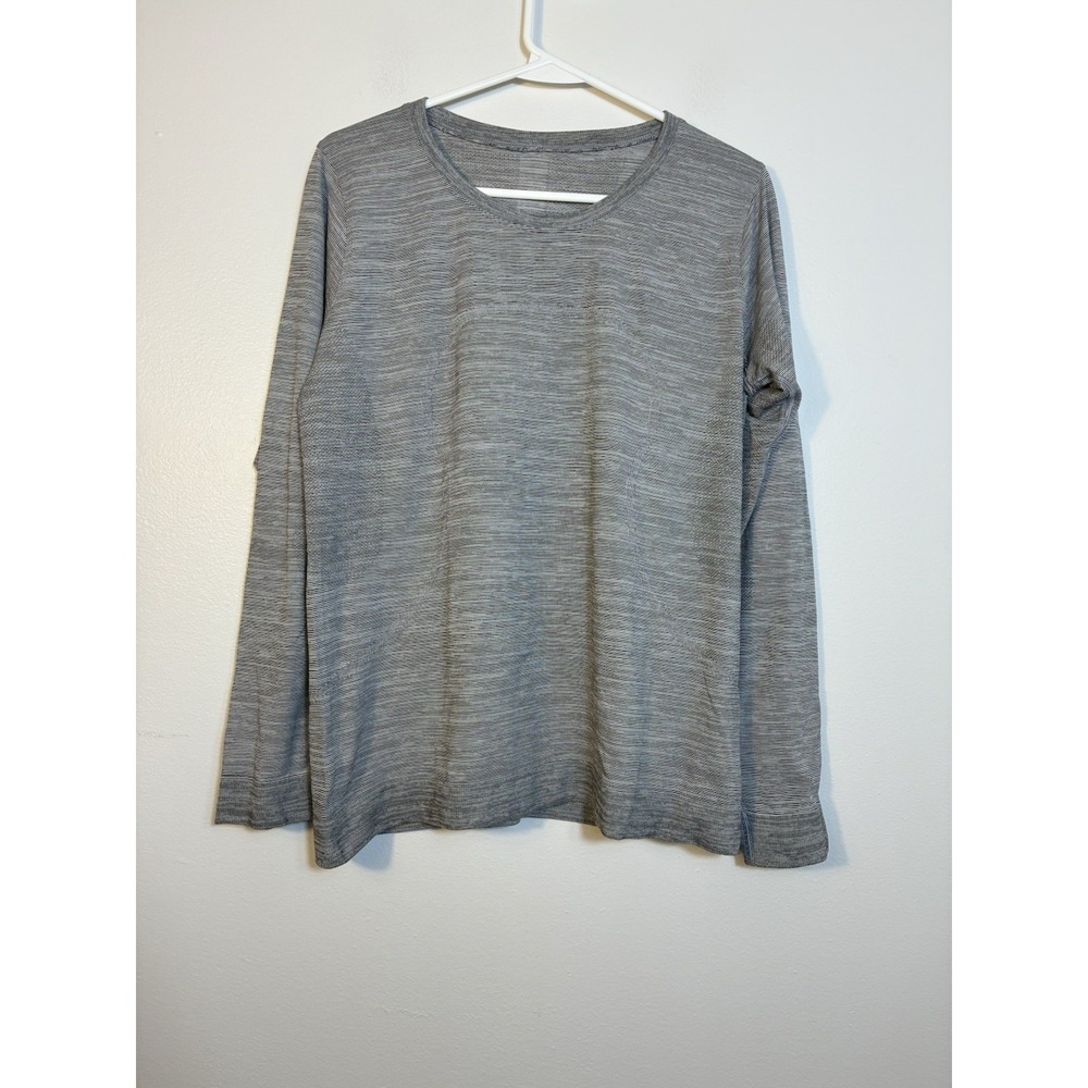 Lululemon Long Sleeve Swiftly Womens Sz 10 Gray Athletic